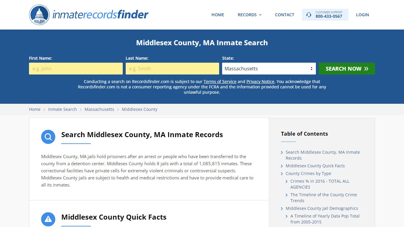 Middlesex County, MA Inmate Lookup & Jail Records Online